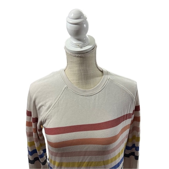 Sundry Colored Striped Raglan Long Sleeve Sweatshirt Sz 1 Sm Soft Modal Blend - Picture 8 of 13